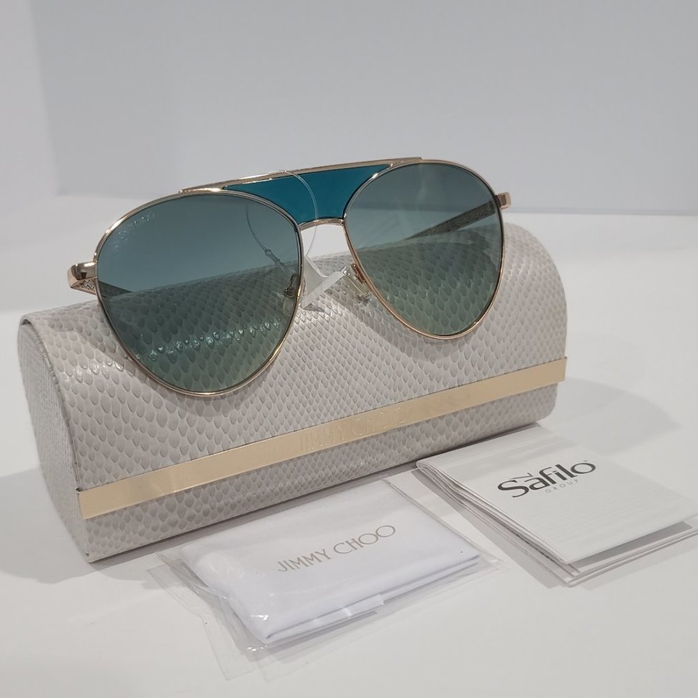 NEW ⭐ Jimmy Choo Sunglasses  AVE/S PEF EZ 58 - 15 - 140 NEW WITH JC Case, Cloth
